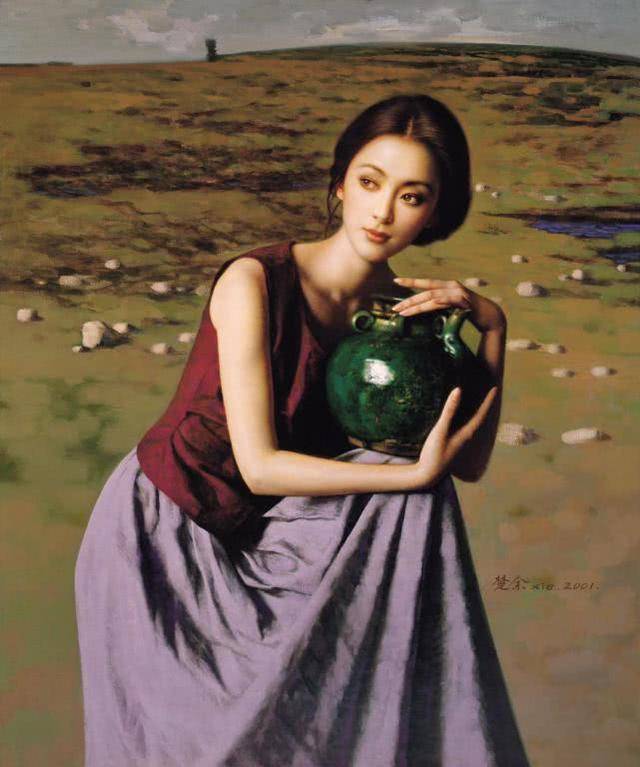 他画了幅"抱陶女",因为太美,被盗版了几千万次