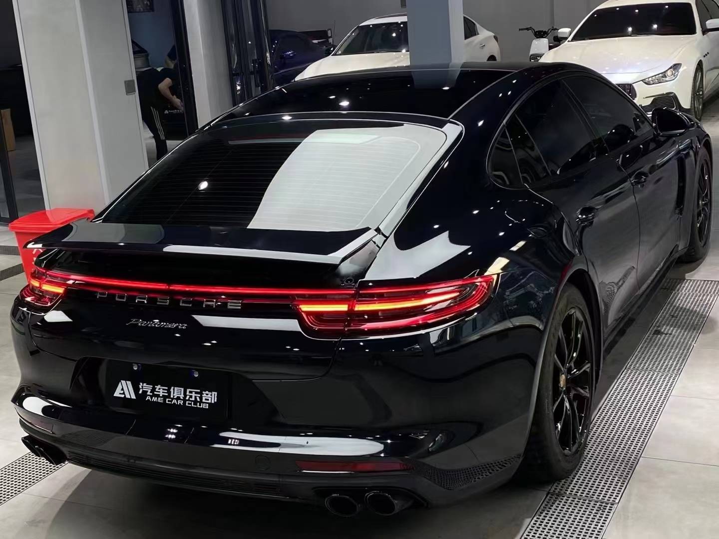 保时捷帕拉梅拉skto改色膜67pet修复钢琴黑