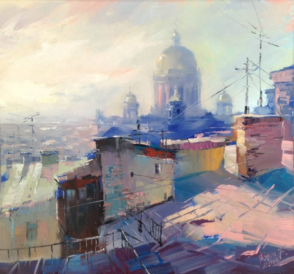 我爱我的列宁格勒圣彼得堡,城市油画|俄罗斯艺术家:巴格贝姆