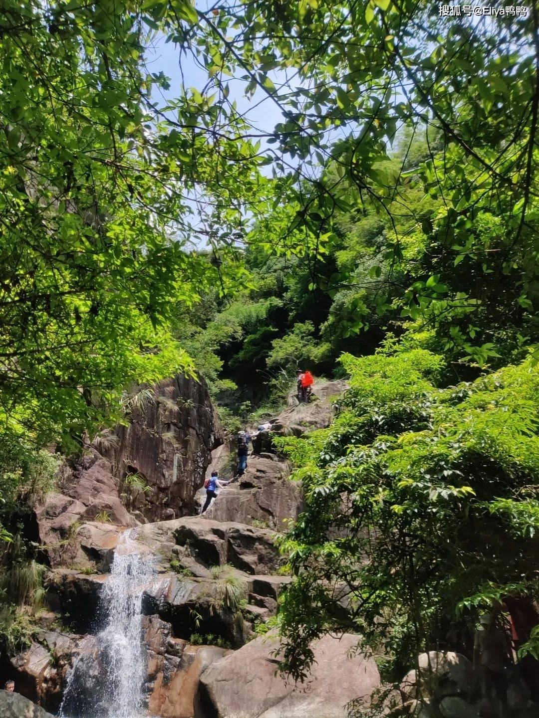 在半嶺村後的山裡,抵達汀溪水庫上游的半嶺村.