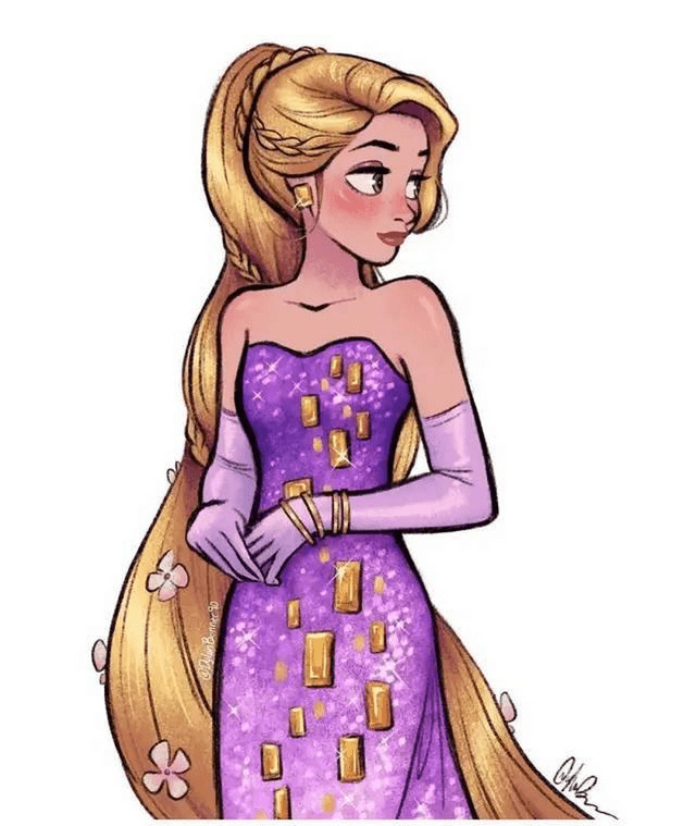 当迪士尼公主穿上晚礼服,爱丽儿异常闪耀,乐佩有点拘谨