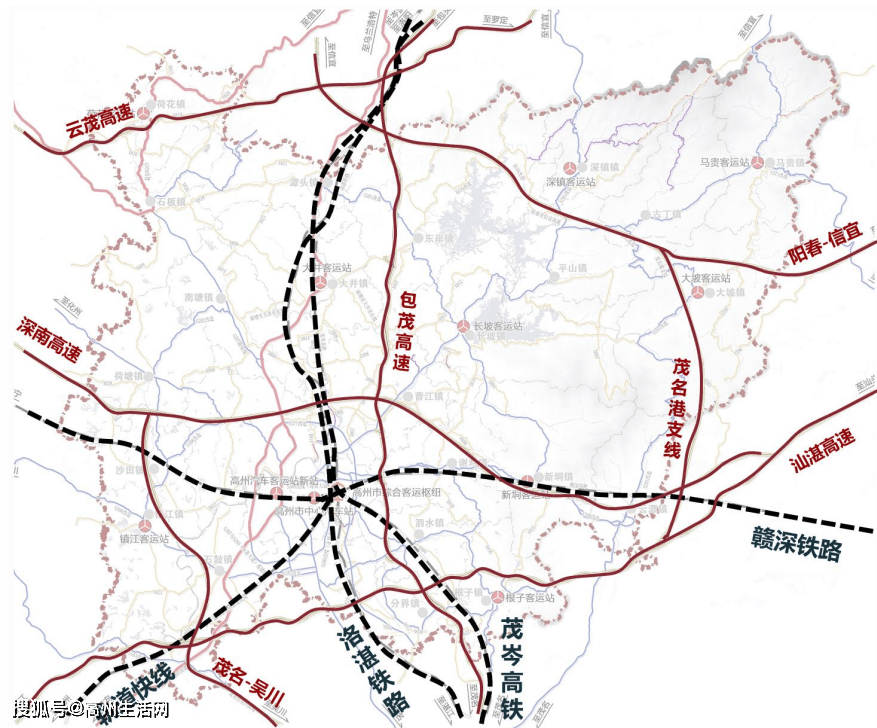 關注未來這些高鐵高速途經高州還有高州化州市域軌道快線