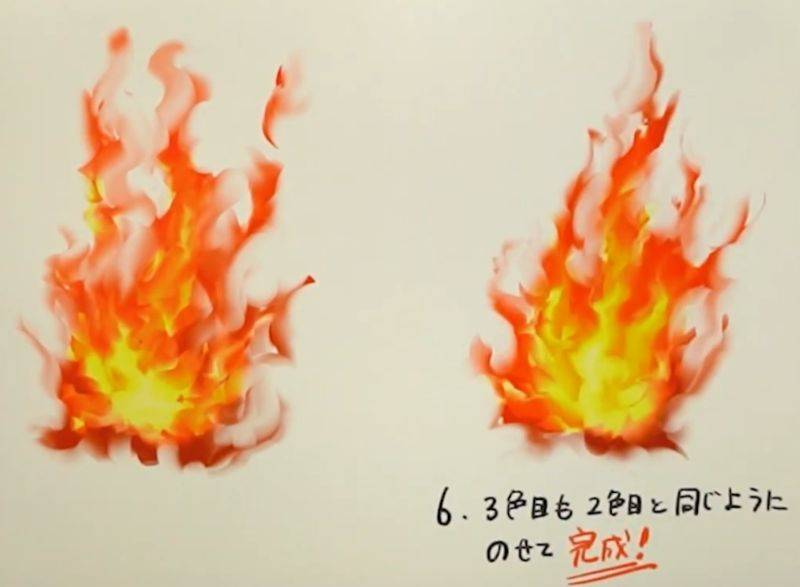 板绘火焰画法图片