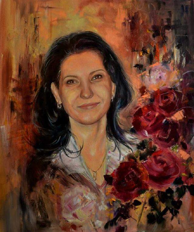 保加利亚画家伊奥卡·梅切洛娃美女人物,动物,花卉油画欣赏_艺术