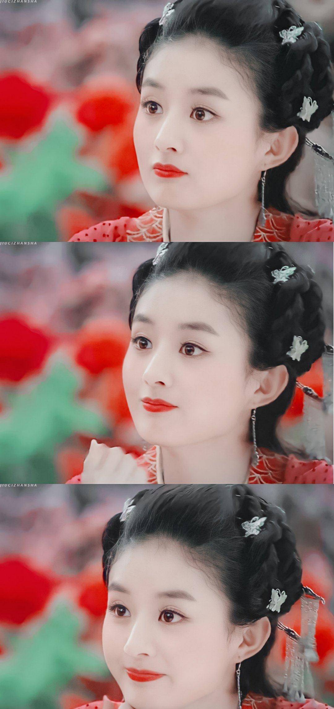 原创红衣美女真的惊艳赵丽颖的红绫杨幂的王昭君热巴的公孙丽都好美