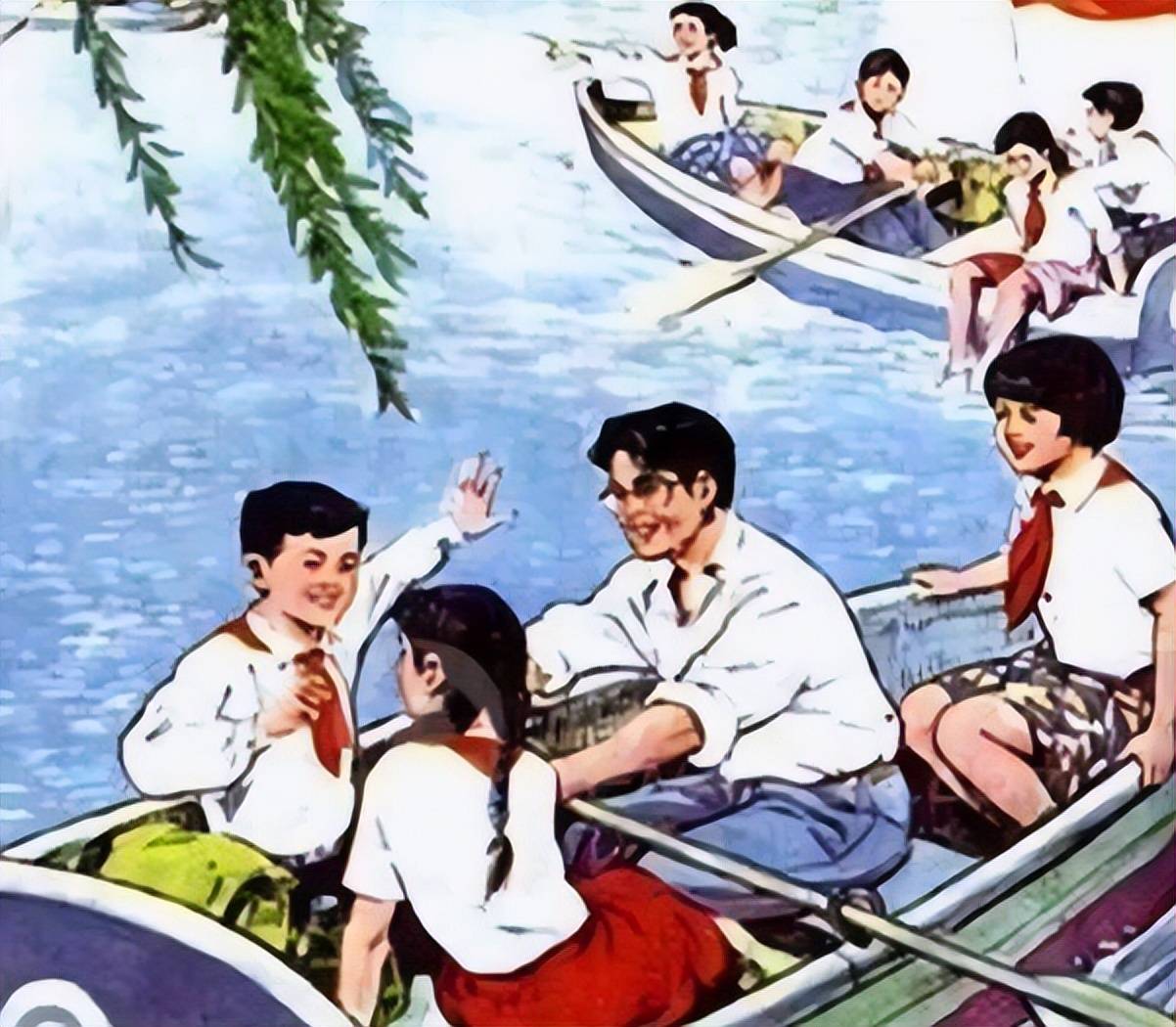 原创苏教版教材插画美出天际充满诗情画意网友是教材该有的样子