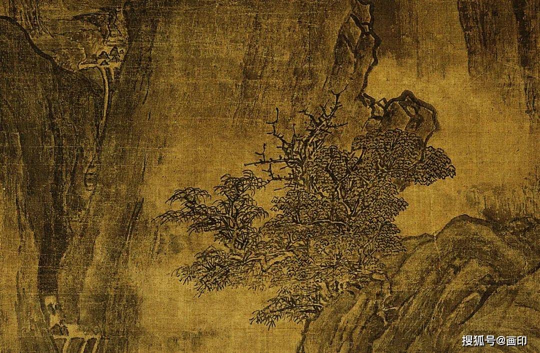 五代 关仝《秋山晚翠图》_荆浩_山水_图卷