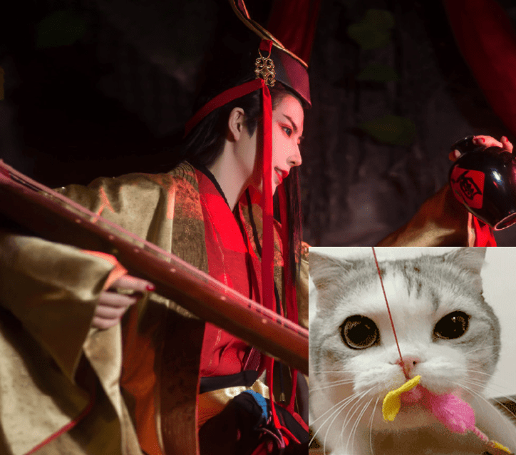 前两年熊祁还给网易的古风网游逆水寒出燕无归cos,她在水边舞剑,这