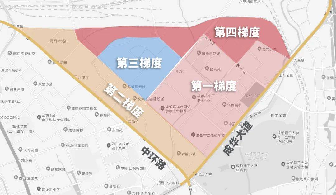 二仙橋公園已經交付的聖燈公園和二仙橋公園,是區域內中重要的兩個