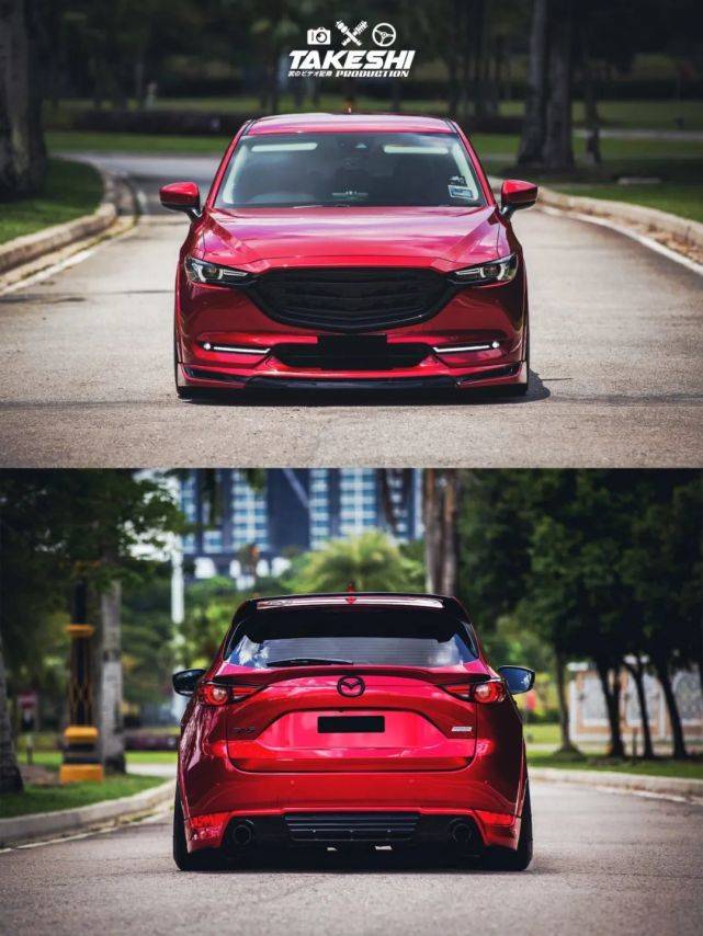 suv玩改装看魂动红低趴马自达cx5