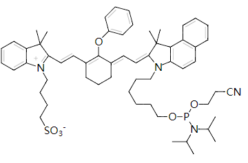 近红外荧光染料irdye700800phosphoramidite亚磷酰胺的结构式及化学式