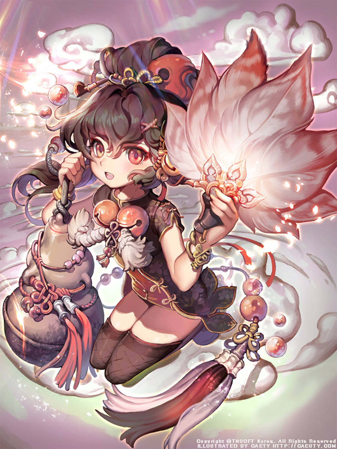 又萌又飒的韩系厚涂美少女插画眼神灵动美艳