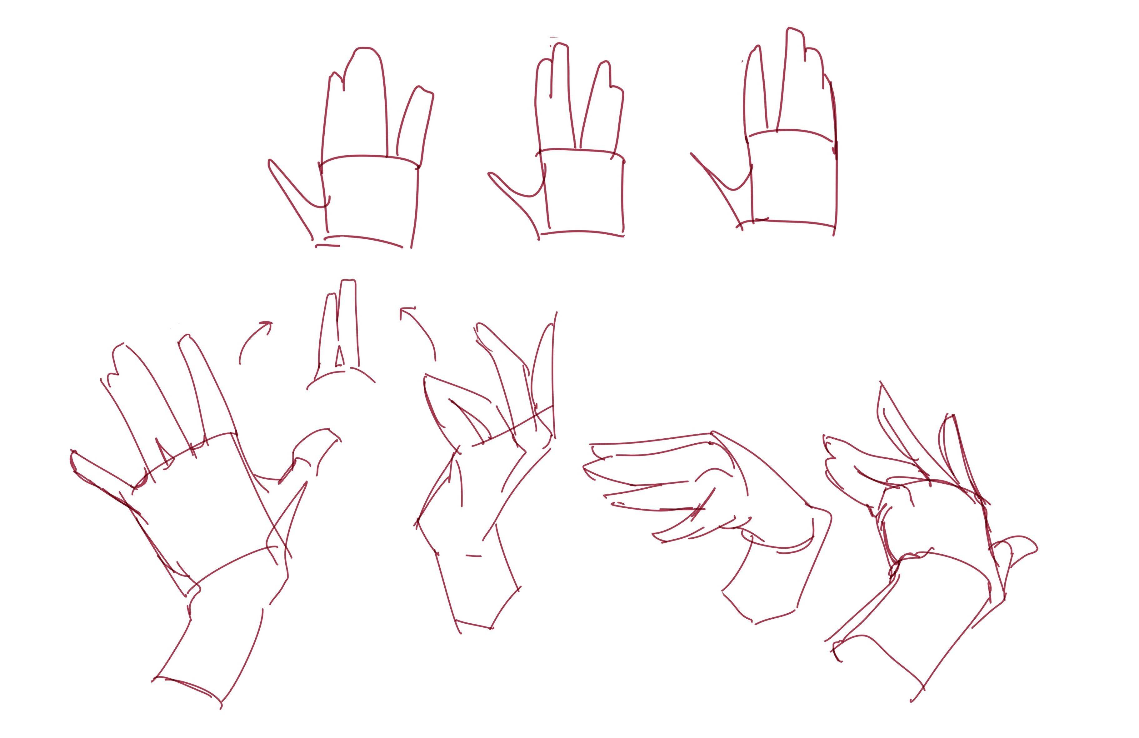 漫画手部结构教学教你简化手势和手部画法