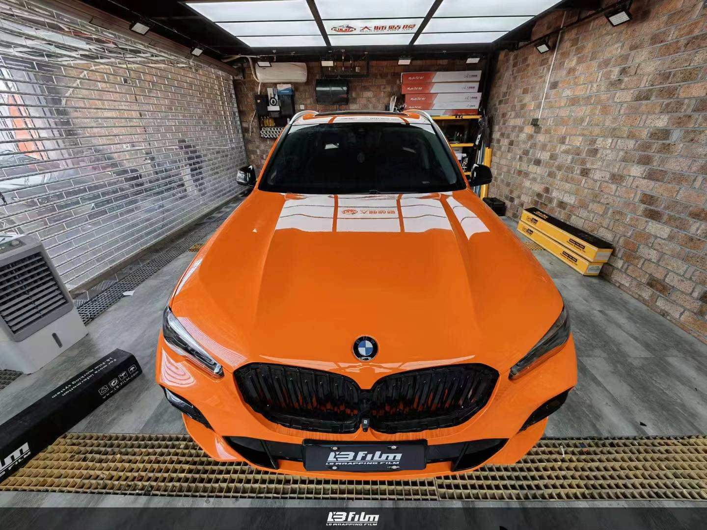 宝马x5lbfilm改色膜高亮橙