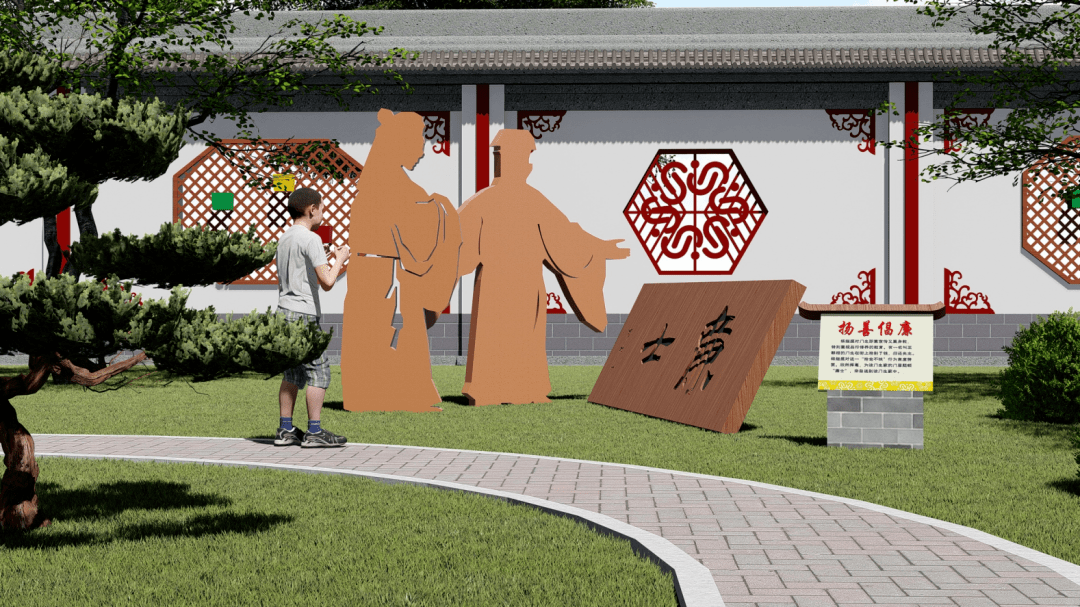 竹简,卷轴,月洞门,屏风……中式特色元素融入在校园每处.