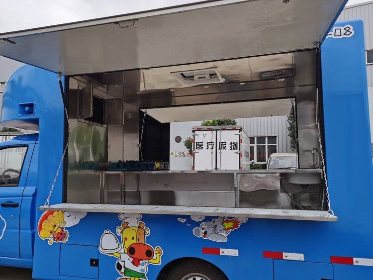 国六东风水果售卖车商贩摆摊售卖车汽车快餐车