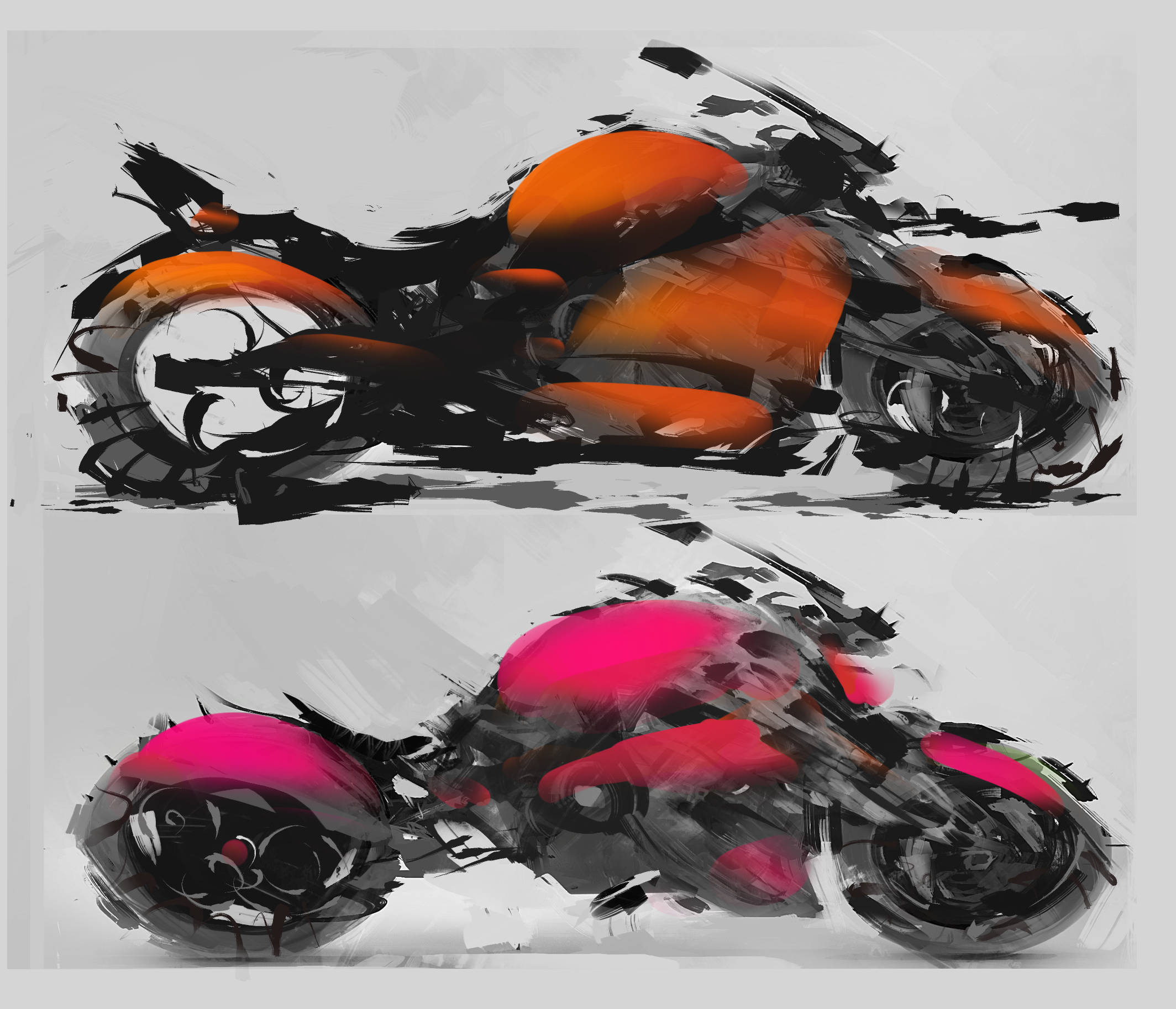 教你板绘摩托车的画法步骤!_搜狐汽车_搜狐网