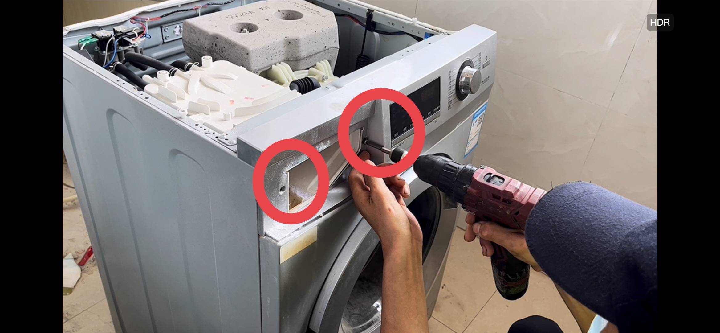 海尔玫瑰钻洗衣机拆卸图片