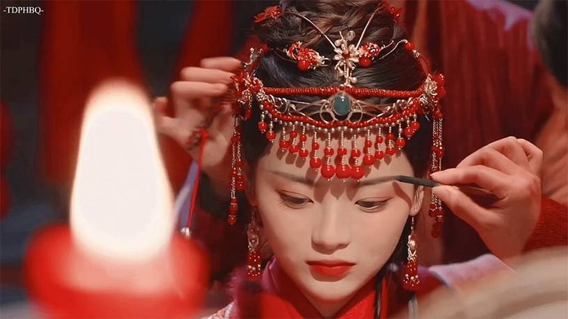 2022古装剧女星新娘造型说英雄杨超越甜美恰似故人归迪丽热巴美艳