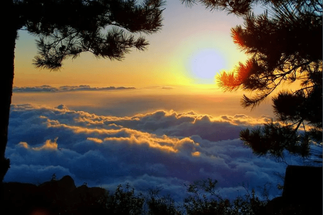 原創松濤奇峰日出雲海山西一景區四大部分組成被譽為世外桃源