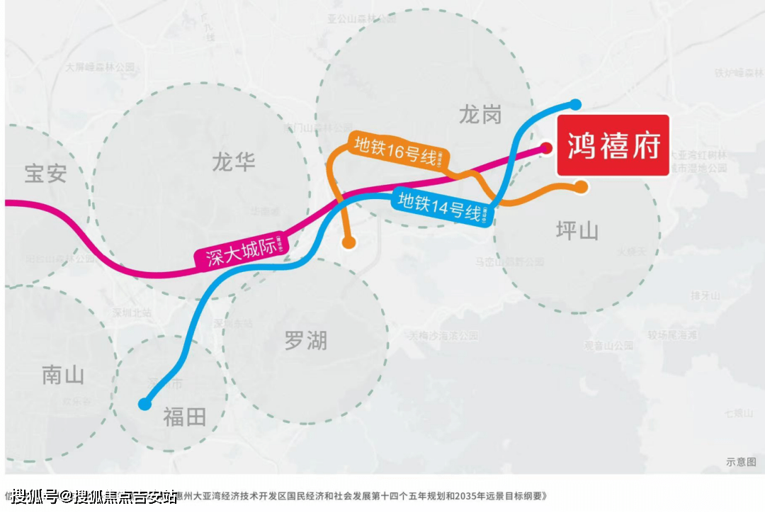 途徑龍華,龍崗,坪山,直抵大亞灣,深圳段預計2025年建成,惠州段計劃