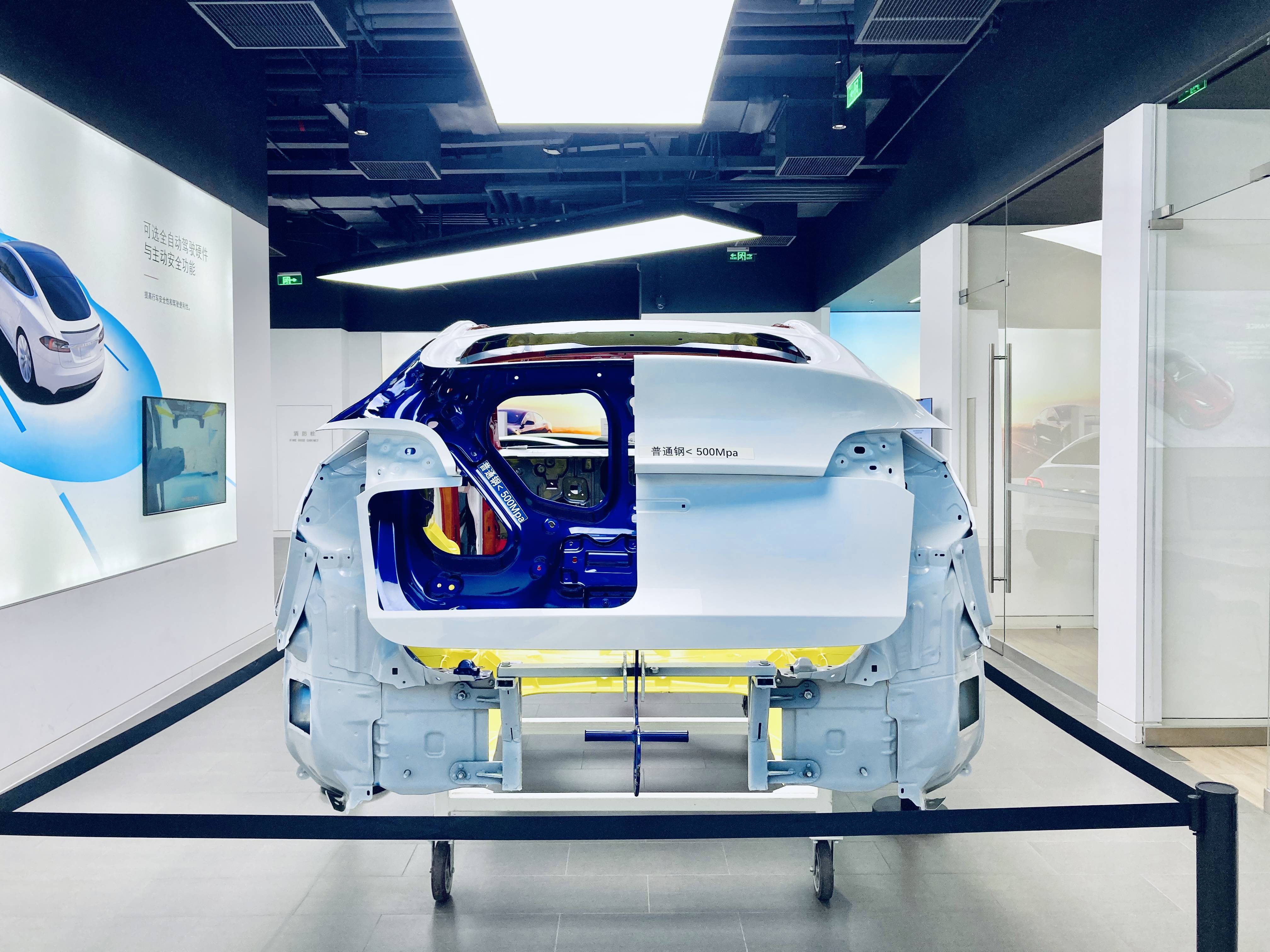 长春首次开箱特斯拉modely白车身ttalk揭秘主被动安全