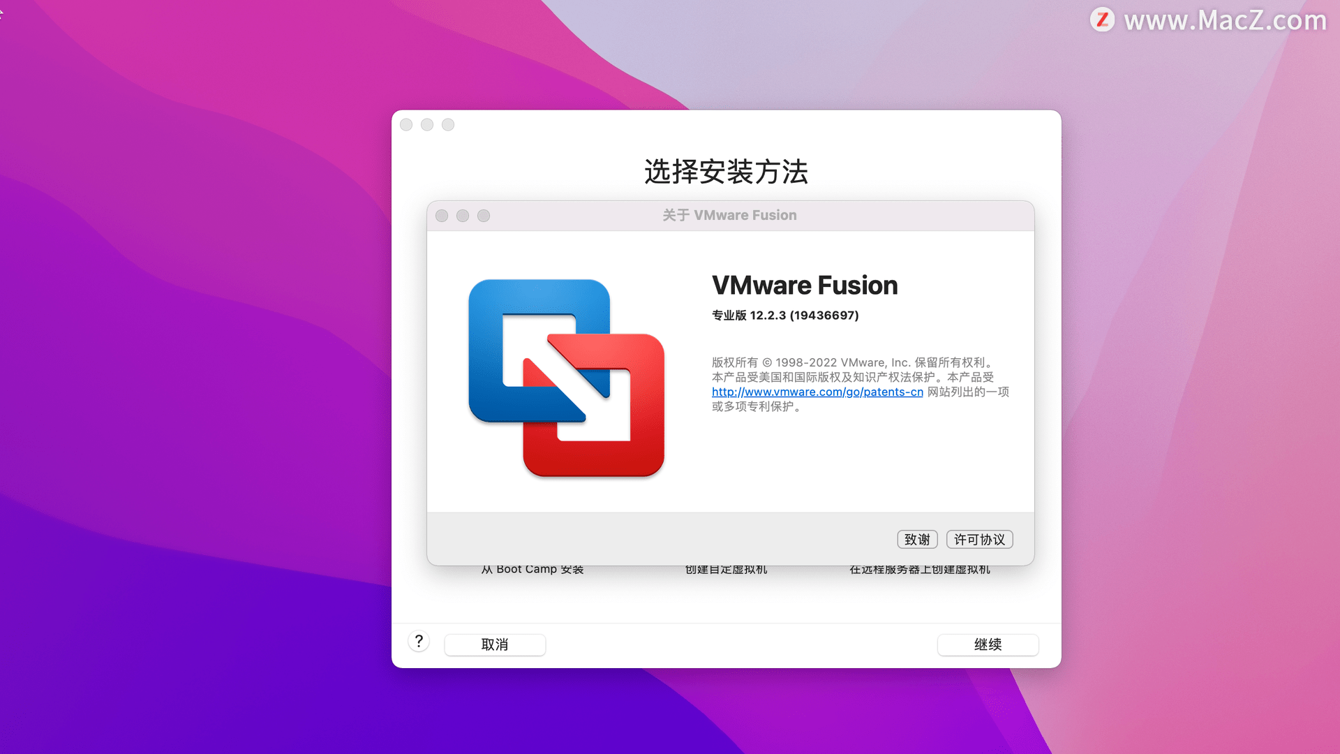 支持12系统的VM虚拟机 v12.2.3(19436697)中文版