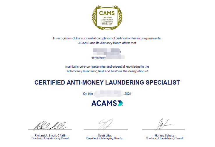 拿到acams国际公认反洗钱师证书后,工资待遇怎么样?