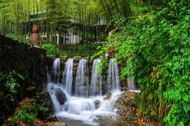 真实山水风景图片竹林图片