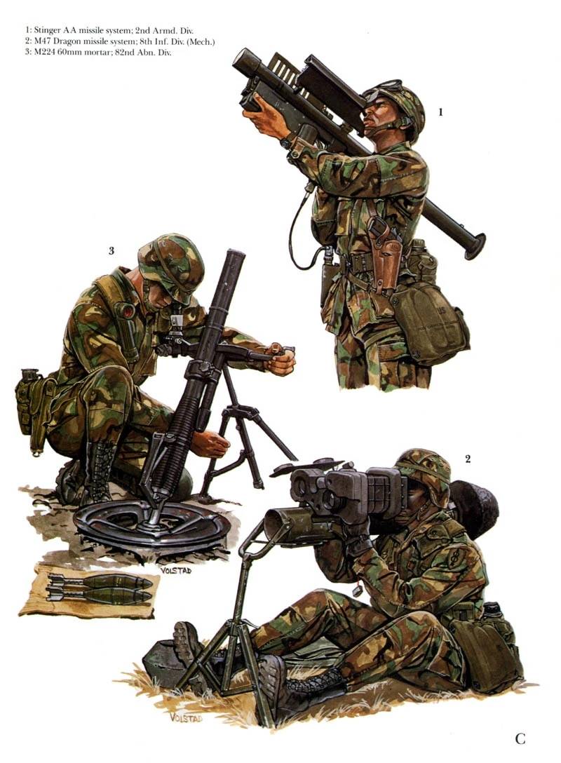 b4:这名步兵装备一支m16a1式步枪和一只一次性发射的