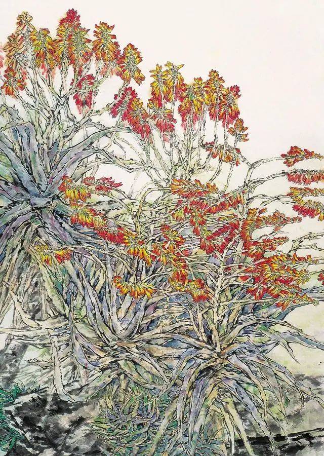 色韵酣畅自然隽秀李雪松花鸟画作品欣赏