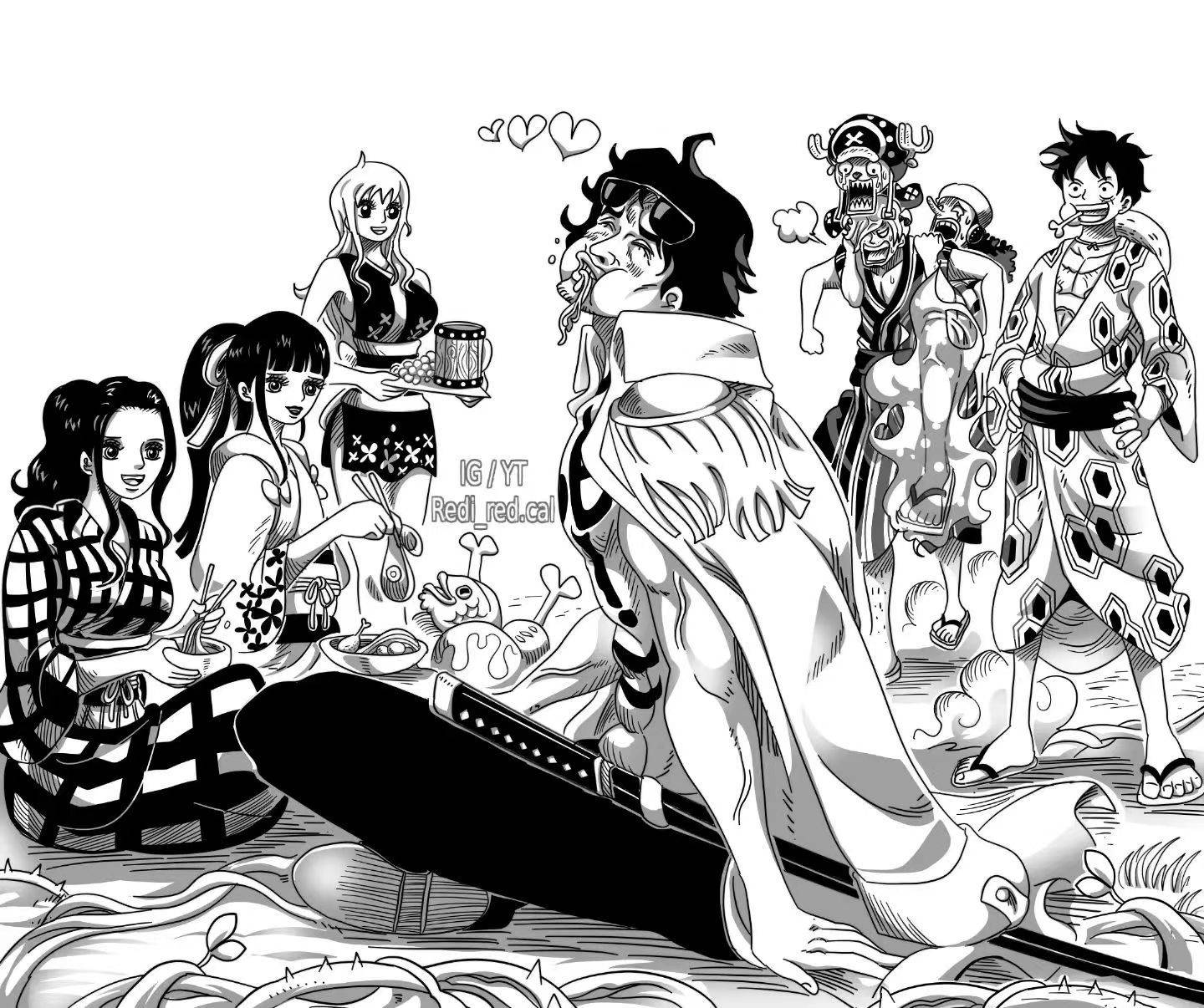 原创海贼王当艾斯吃了尼卡形态造型好帅大和上船被当成小狗