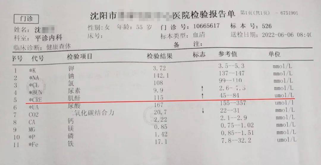 在青岛静康肾病医院 血肌酐稳定在115 谨遵医嘱很重要！
