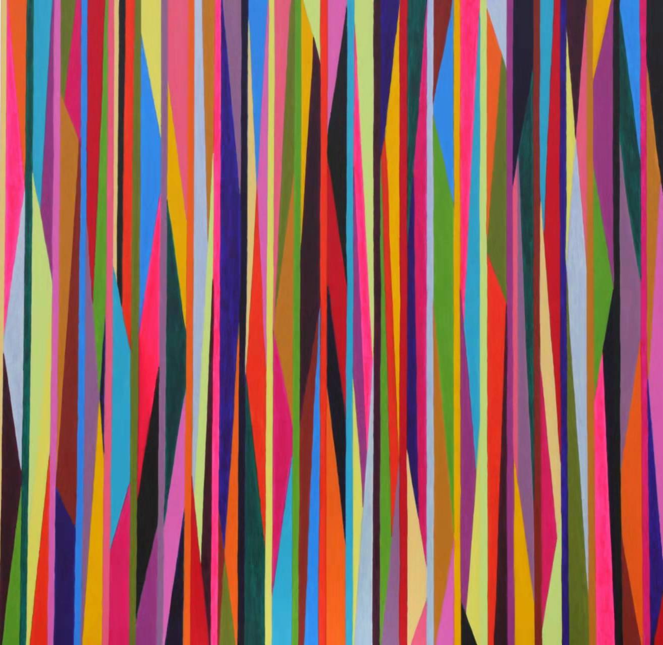 艺术评论光幻闪烁和运动感张立珩的奥普艺术探索解析