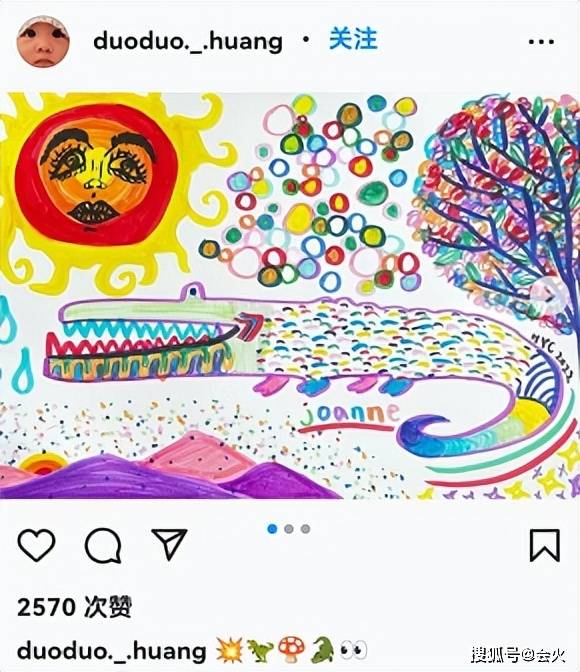 黄磊三个子女同框画画!5岁儿子五官太像爸