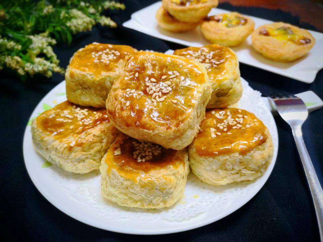 原创简易版酥皮绿豆糕酥香绵软不噎人做法简单夏季吃清凉解暑