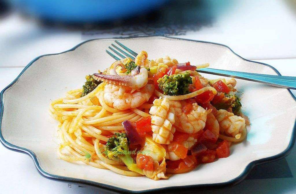 原创茄汁海鲜意大利面营养解馋又美味过瘾孩子特喜欢