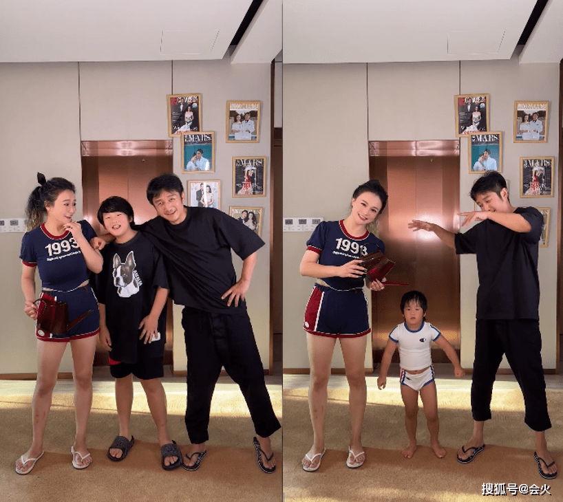 邹市明妻子晒全家福!11岁大儿子虎背熊腰变化大