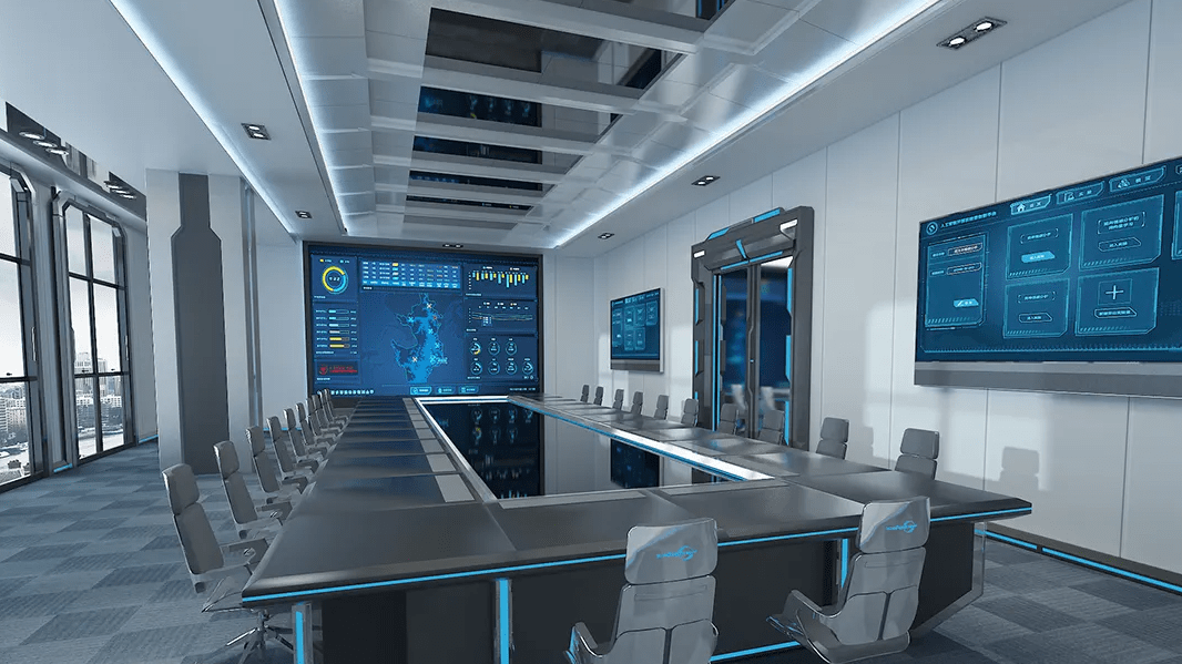 空间设计 | 如何打造具有科技感的办公空间?_科技化_蓝色_的材料