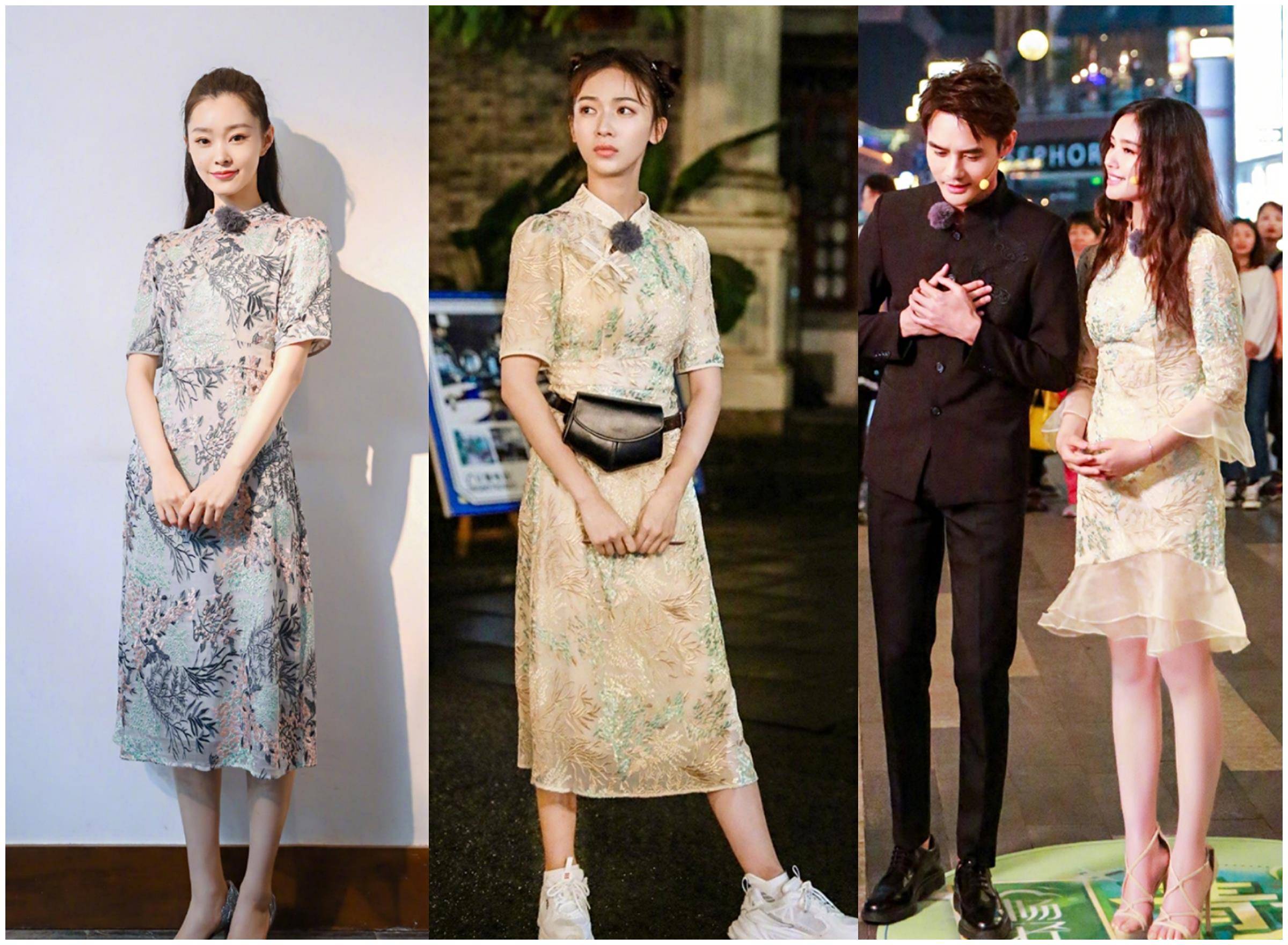 同穿改良旗袍,杨超越配麻花辫绝美,吴谨言林允俏皮,宋轶最气质_大卫亚