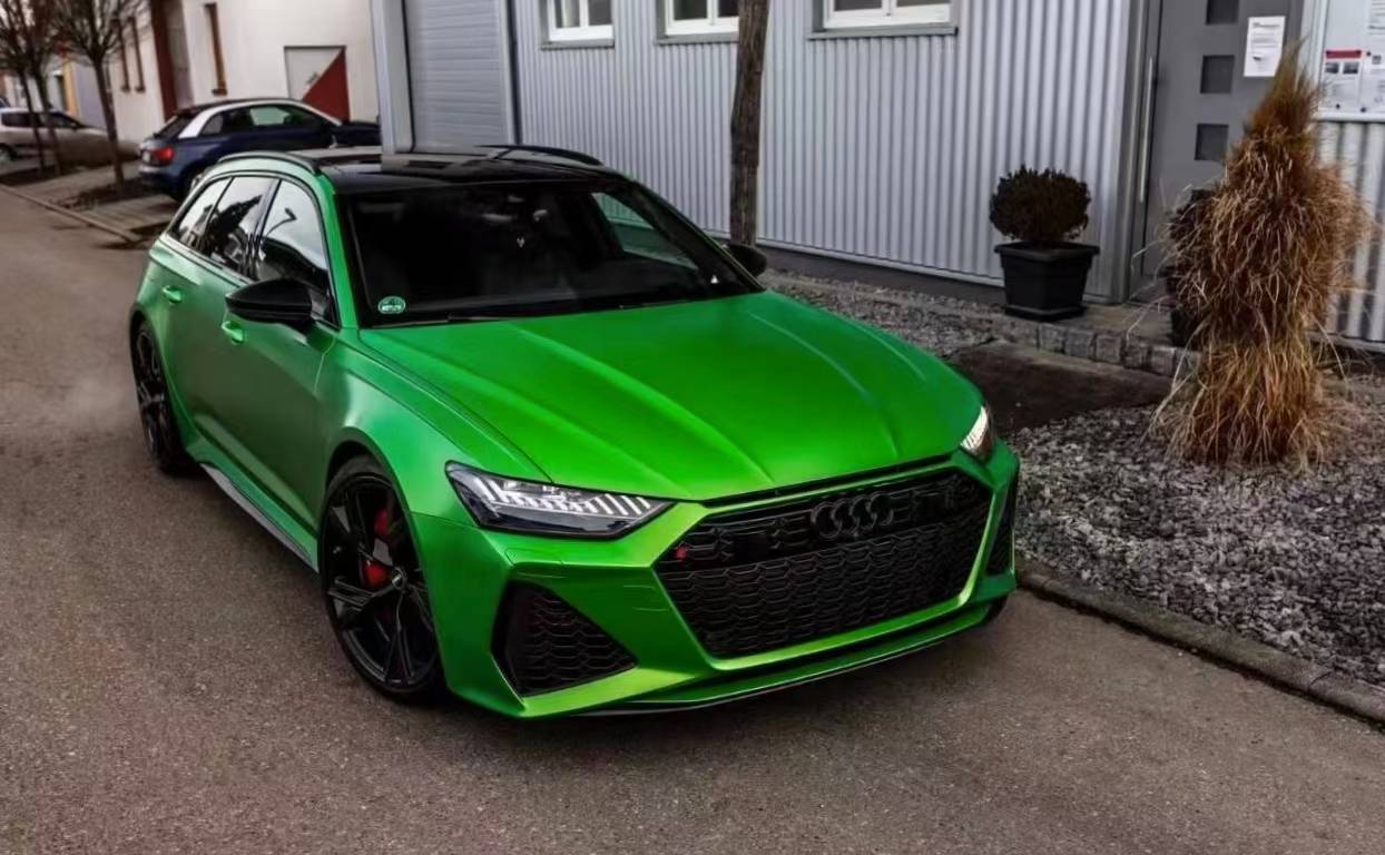 evomax易玛改色膜奥迪rs6改色魔焰绿绿到天际高端高调