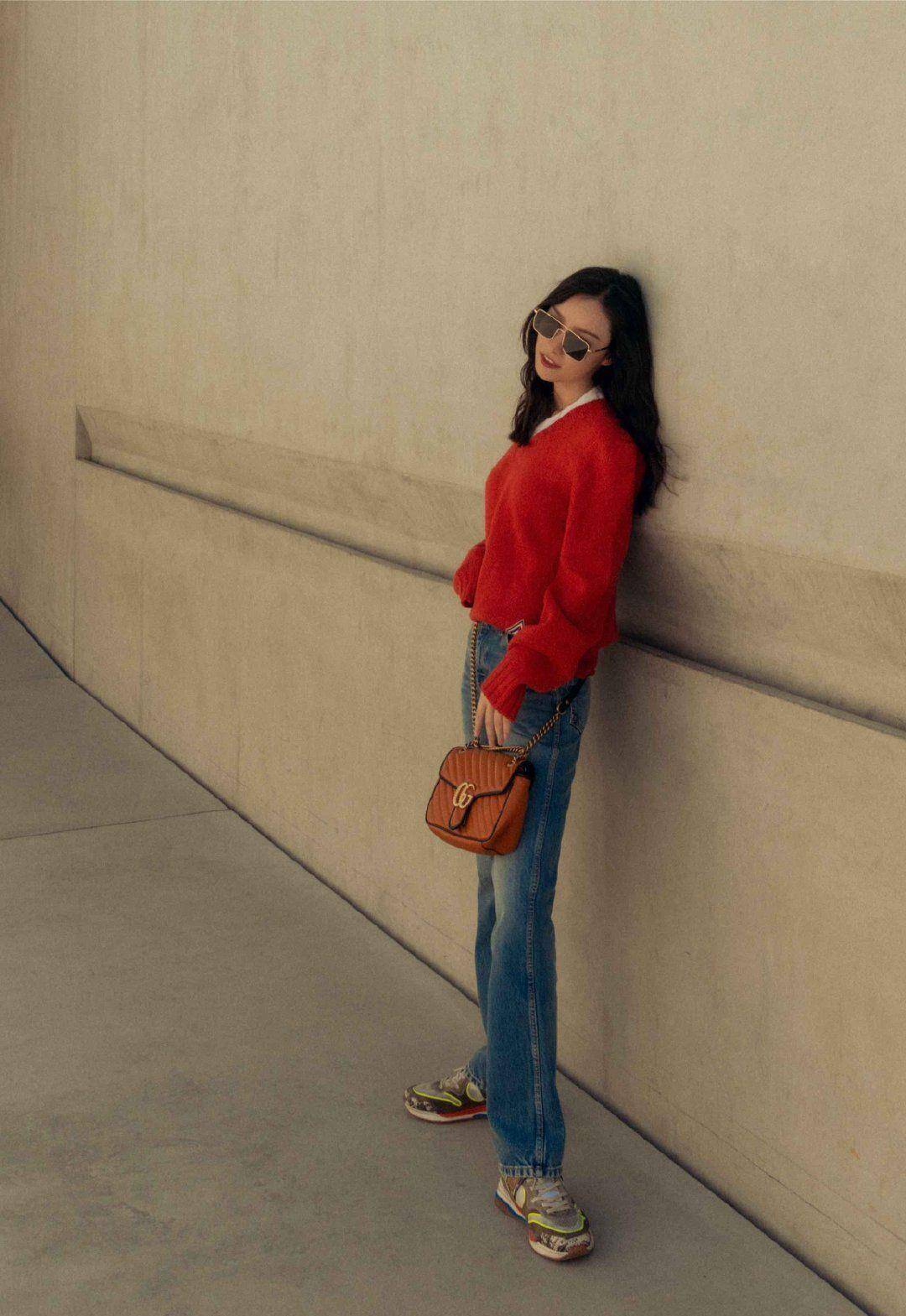 倪妮街拍又晒照,华丽转型"女神经",不过这穿搭气质也太好了!