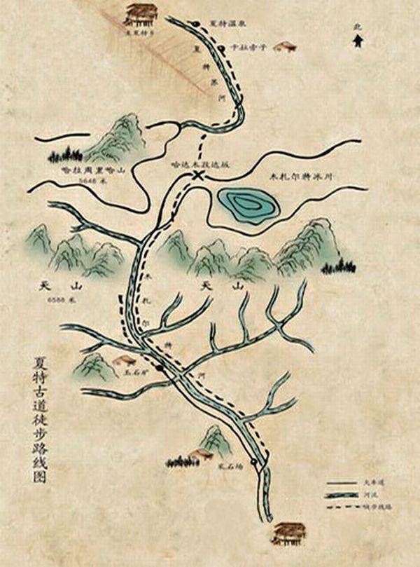 天山下古道边之夏塔古道