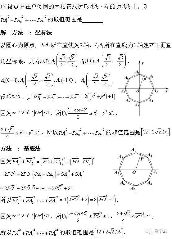 15 22年高考数学平面向量专题 取值范围 全 角度 浙江 全国