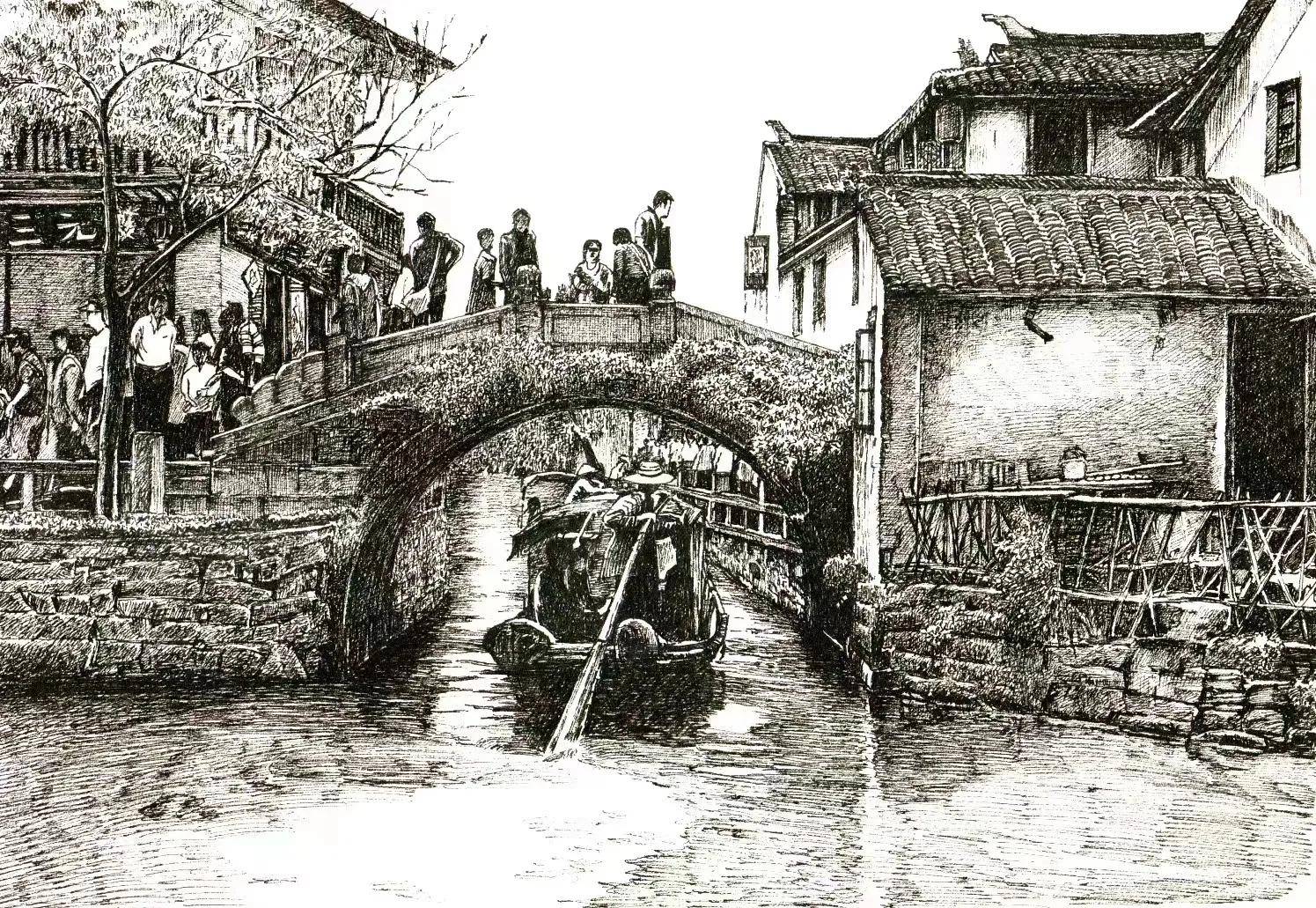 类别:钢笔画作者:画锦瑶瑶作品:江南水乡类别:钢笔画作者:刘军吉作品