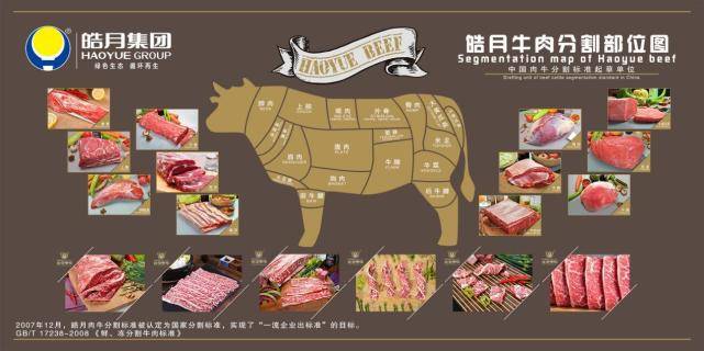 皓月經營肉類食品20餘年,其分割肉類的《鮮,凍分割牛肉》標準和《鮮