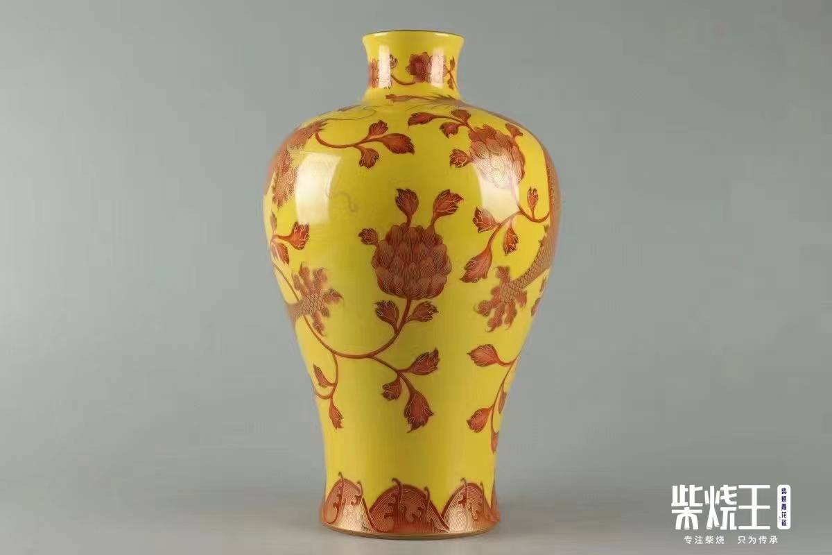 柴窑富春山居图福筒窑主杜芳星老师作品青花为墨精绘富春山居图,无论