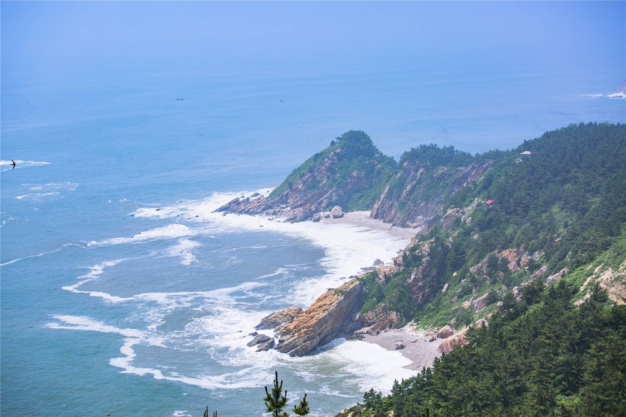 风情大,小长山岛环岛路景观带——黄金海岸——长山大桥——小水口