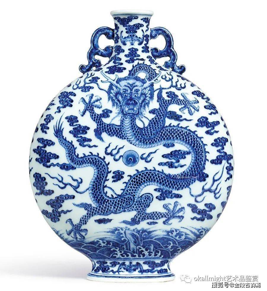 清乾隆的青花同样也是艺术高峰！_瓷器_民间_拍卖