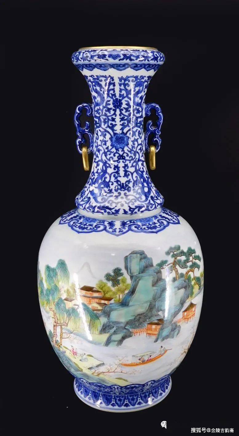 清乾隆的青花同样也是艺术高峰！_瓷器_民间_拍卖